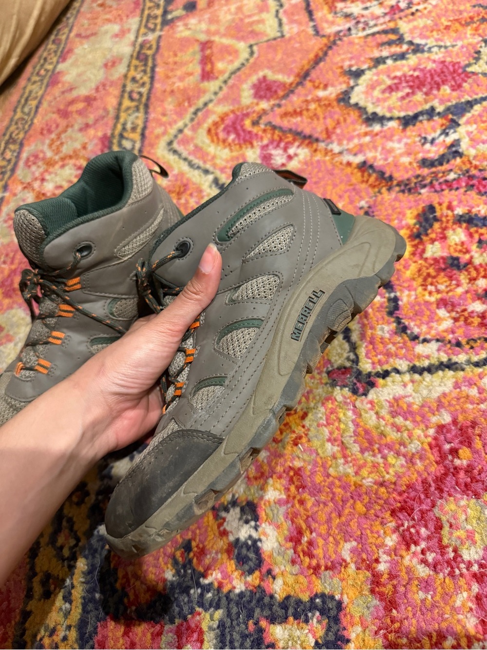 Merrell Outdoor Hiking Boots with Orange Accents - Picture 3 of 4